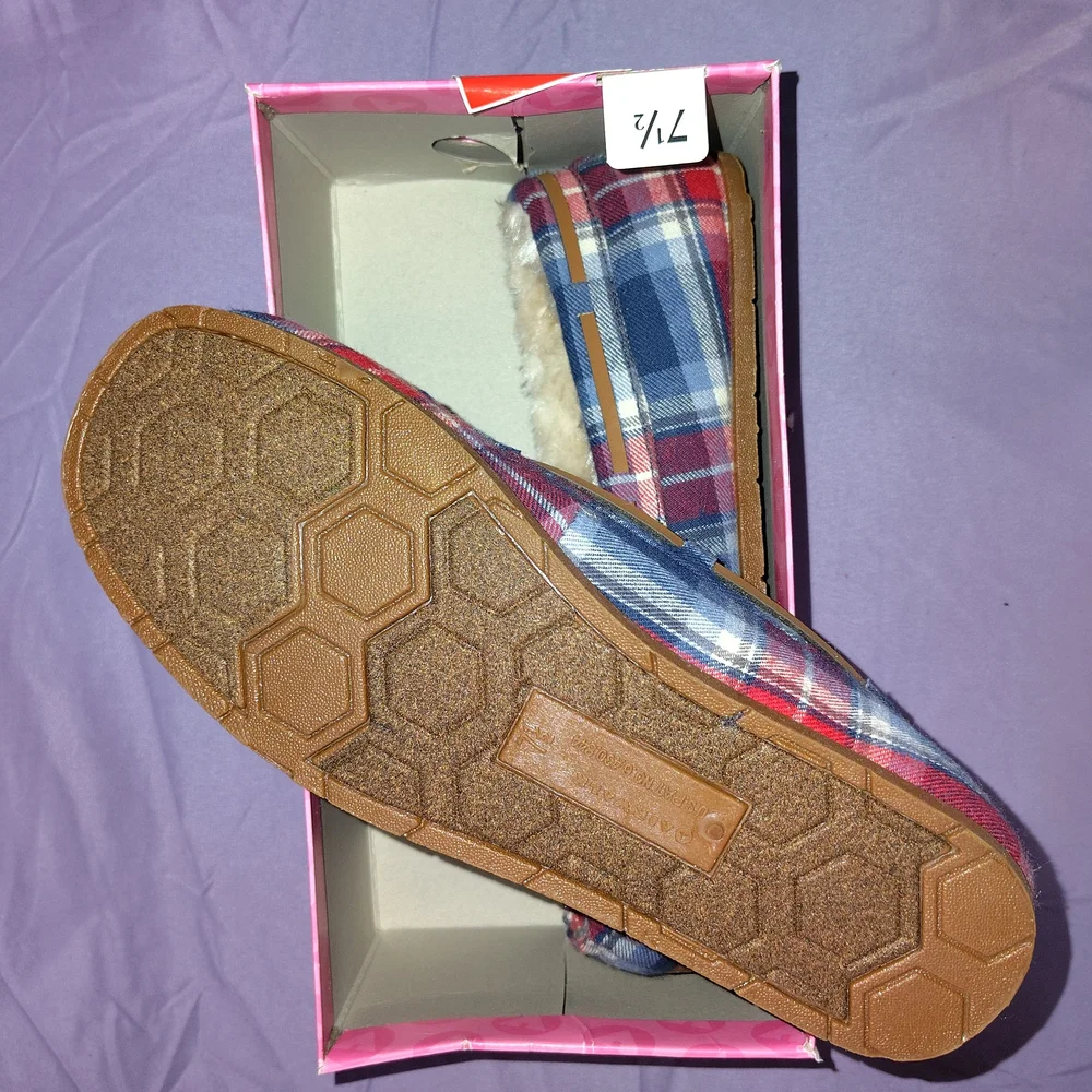 Airwalk Women's Checkered Slippers - Blue and Red - Picture 2 of 2